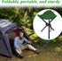 KKONHII Folding Camping Stool,Portable Travel Outdoor Tripod Seat,Green Folding Camping Chairs for Camping Party