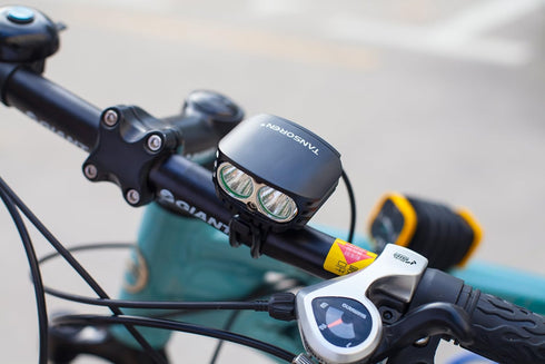 TANSOREN Bike Light - LED 4000 Lumen Rechargeable Headlight for Night Riding, Waterproof Bicycle Light