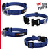 Tuff Pupper Heavy Duty Reflective Dog Collar with Aluminum D-Ring Leash Clip, Easy Sizing for All Breeds