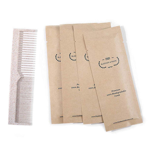 Bleeker and Rowe 100% Biodegradable Combs, Eco-Friendly Bulk Pocket Pet Grooming Hair Lice Combs (Pack of 15)