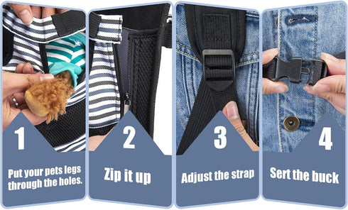 Dog Front Carrier Backpacks for Small Dogs, Legs Out Sling Backpack with Adjustable Padded Straps for Traveling Hiking