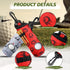 Jerify 12 Pieces Golf Ball Holder, Soft Carry Bag with Tee Holder, Keychain Belt Clip Hook, Portable Accessories for