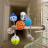 PERSONALIZED Perch Toy with Rotating Balls for Birds, Budgies, Budgerigars, Parakeets, Parrots, Cockatiels, Parrotlets