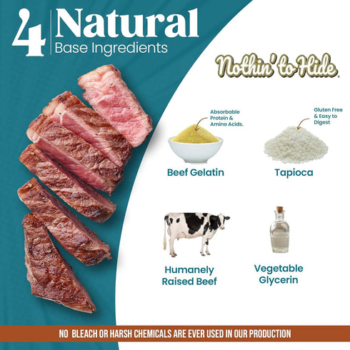 Fieldcrest Farms 35lbs, 2 Packs (16 Nothin to Hide Flip Chips Dog Chews - Natural Rawhide Alternative Treats for Dogs