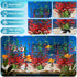 QUOZUO 3pcs Aquarium Large Plants Decoration, Aquarium Decorations Artificial Plastic Plants, Dark Red Fish Tank