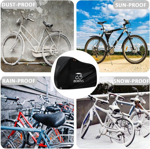 1 2 210D High-Density Bike Cover Waterproof Outdoor for or Bikes, Lightweight Durable Bicycle Cover for Outside
