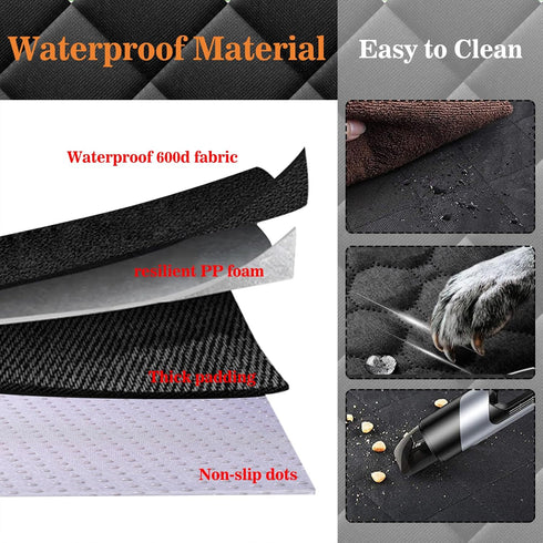 4 Meolsaek Dog Car Seat Cover for Back Seat, Scratch Proof Nonslip Pet Car Seat Cover, Layers Waterproof Heavy Duty