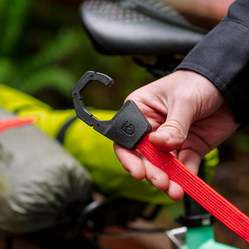 GEAR AID Holdfast Bungee Strap - Organize Gear for Biking, Camping, Hunting, Exercise, Paddling, Orange Reflective