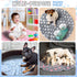 4 Pcs Round Whelping Pee Pads, Washable for Dogs, Waterproof Training Pads, Non-Slip Cat Dog Bed Mat for Crate Kennel