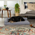 Furhaven Cooling Gel Dog Bed for Large/Medium Dogs w/ Removable Bolsters & Washable Cover, Titanium, Large