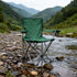 Generic Portable Quad-Folding Outdoor Camp Chair with Cup Holder, Army Green