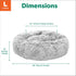 Furhaven 30" Round Calming Donut Dog Bed for Medium/Small Dogs, Refillable with Removable Washable Cover, Mist Gray,