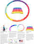 Weighted Hula Hoop, ACU Hoop 3L - 3.3 lb Large Weight Loss Fitness Workout Sports Hoop with Ridges, Rainbow Colors
