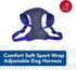 Coastal Pet Comfort Soft Sport Wrap Adjustable Dog Harness - Durable Grey with Blue Harness for Large & Small Dogs,