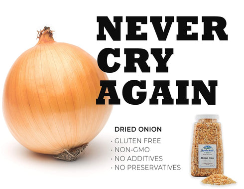 16 Harmony House Foods, Dried Onions, Chopped, Ounce Quart Size Jar