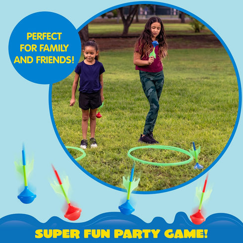 Set Set JOYIN Lawn Darts Game for Kids and Adults - Glow in The Dark Outdoor Lawn Games for Adults and Family, Soft Tip