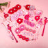 Tudomro 40 Pcs Adjustable Pink Dog Collars, Rose Red for Small Medium Dogs, Wedding Party Grooming Accessories