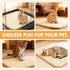 2-in-1 (2PCS, 16x12in) Rabbit Toys & Bunny Mat, Natural Sisal Nesting Pad Scratching Pad for Indoor Cage, Bedding Mat