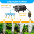 AQQA Powerful Adjustable Aquarium Air Pump, 4 Outlets for Fish Tank Up to 600Gal