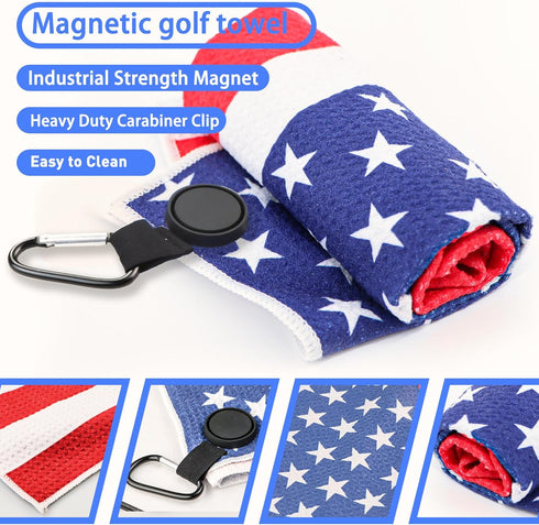 Magnetic Golf Towels for Bags, Funny Towels for Men & Women, Strong Hold Magnet for Carts or Clubs