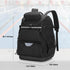 Swim Backpack with Separate Shoe Space, Swim Gear Bag for Swimming Pool and Beach, Black Sports Backpack