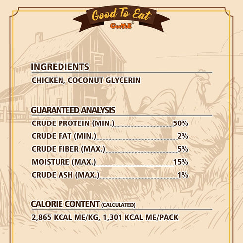 1 lb (Pack 3) Gootoe Dog Treats, Chicken Jerky for Dogs - Dog Training Treats; High-Protein, Gluten-Free