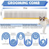 SUSOOK 8.5 Inch Dual Tooth Pet Comb for Mats and TanglesProfessional Grooming Comb Removing Excess Hair for Long-Haired