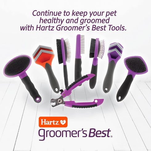 Hartz Groomer's Best Fur Fetcher De-Shedder Dog Brush, Black