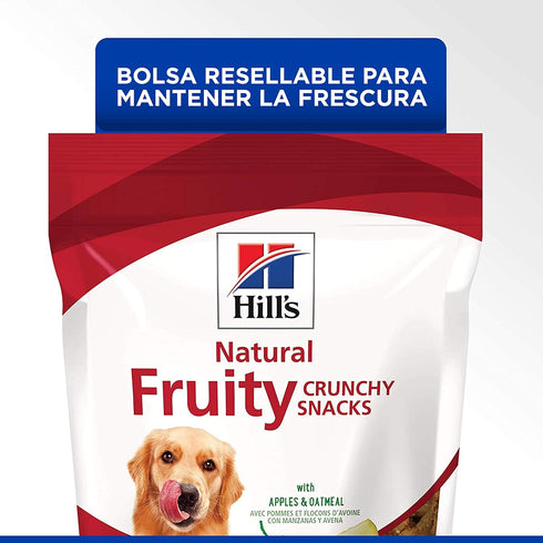 8 oz. Hill's Natural Fruity Snacks, Crunchy Dog Treats, Apples & Oatmeal, Bag