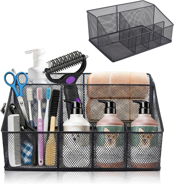 Universal Pet Grooming Supplies Organizer, Dog Storage Organizer for Grooming Supplies, 6-Compartment