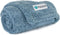 PetAmi Fluffy Waterproof Dog Blanket, Soft Warm Sherpa Throw, Reversible Couch Cover for Small Medium Dogs, Dusty Blue