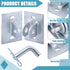 Stationary Dock Connector Hinge Kit, Heavy Duty Galvanized Link Kit with 7/16'' Holes for Floating Dock Accessories
