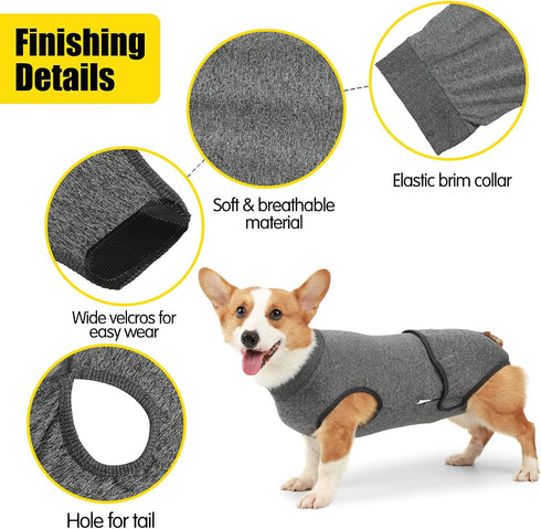 HEYWEAN Full Body Dog Diaper, Puppy Nappies for Male Female Dogs, Physiological Surgery Recovery Suit