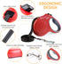 Fida Retractable Dog Leash with Dispenser, 16 ft Pet Walking Leash for Medium Dog or Cat, Red