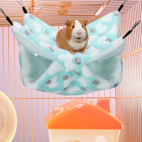 Boao 2 Pcs Guinea Pig Rat Hammock for Small Animals, Hanging Accessories for Guinea Pig, Hamster