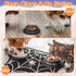 Pet Mats for Food and Water - Anti-Slip Waterproof Feeding Mat for Pet Food Water Bowl, 23.6"x15.7" Spider Web Design