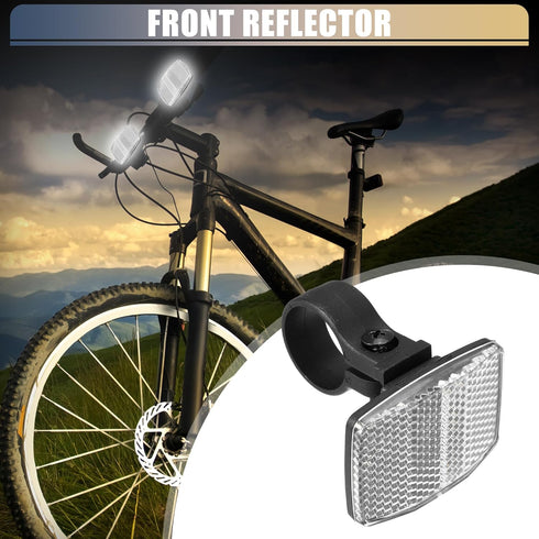 X AUTOHAUX Bicycle Warning Reflectors, 2.13"x1.57" Plastic White Bike Accessories