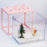 Small Sea Monkey Tank, Stackable Mini Betta Fish Tank Tinny Aquarium Kit with Aquarium Gravel, Moss Ball Tank Shrimp Tank 0.27 Gallon Acrylic Cube Fish Bowl for Shrimp Snails