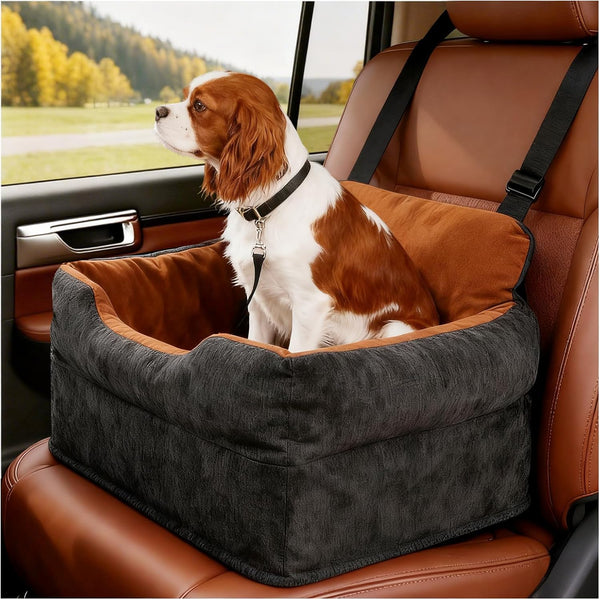 Avont Dog Car Booster Seat for Small/Medium Dogs Under 30 lbs, Elevated