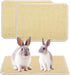 KABASI 2PCS Rabbit Scratcher Mat, Natural Bunny Chew Toys Scratching Pad for