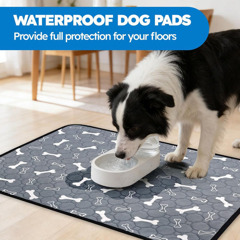 SEHFKKD 2 Pack 18"x24" Washable Pee Pads for Dogs, Absorbent Reusable Puppy Training Pads, Leakproof, Non-Slip