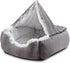MIXJOY Dog Beds for Large Medium Small Dogs, Rectangle Cave Hooded Blanket Puppy Bed, Luxury Orthopedic Cat Bed (25