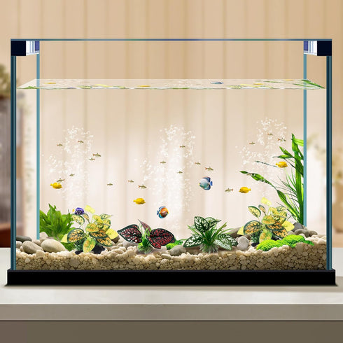 Reptile Artificial Plants, Terrarium Decorations Supplies, Aquarium Fish Tank Plant, Amphibian Habitat Accessories (M