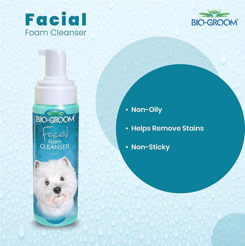 8 oz 1-Pack Bio-groom Facial Cleanser - Dog Face Wash, Unscented, No Rinse, Dog Face Scrub, Tear Stain Remover