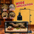 16.6-31 inch Reptile Lamp Stand, Adjustable Domes Heat Lamp Metal Bracket Floor Light Holder for Reptile Terrarium