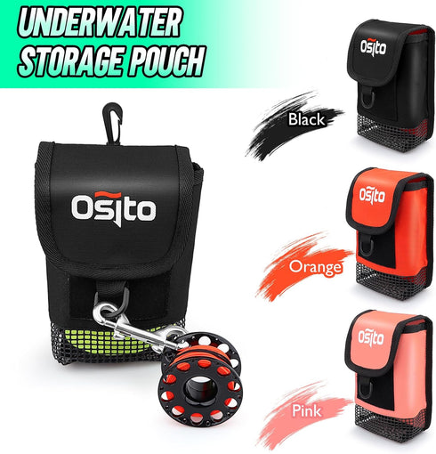 Small Scuba Mesh Gear Bag with Dry Pocket, Swivel Clip, D-Ring, Hook & Loop Tape for Safety Marker Buoy and Accessories