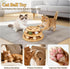 DRAGONCEE Cat Ball Track Toy with Puzzle Top, Interactive Cat Toys for Indoor Cats with Spinning Balls, Wooden Cat Ball