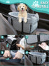15 lbs Prpeko Dog Car Seat for Small Dogs, Anti-Collapse Pet Seat with Soft Cushion Safety Belt, Fits Dogs & Cats Under
