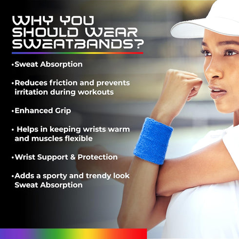 Multi Color Wristband Set, Great for Youth Basketball or Flag Football