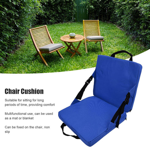 Fofetbfo Chair Cushion, Foldable Soft Seat Cushion with Backrest, Portable Camping Chair Pads for Outdoor Camping
